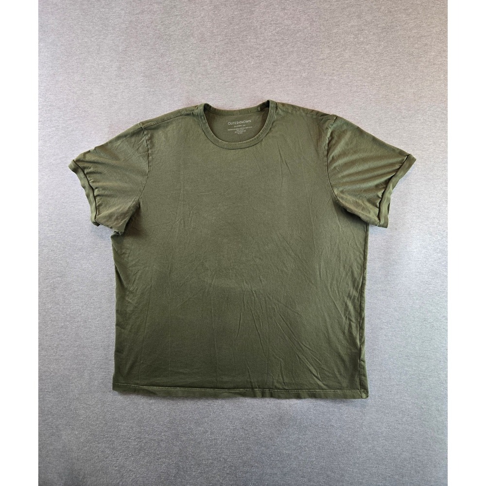 Outerknown Sojourn Tee Mens XXL Olive Green Pima Cotton Short Sleeve Crewneck